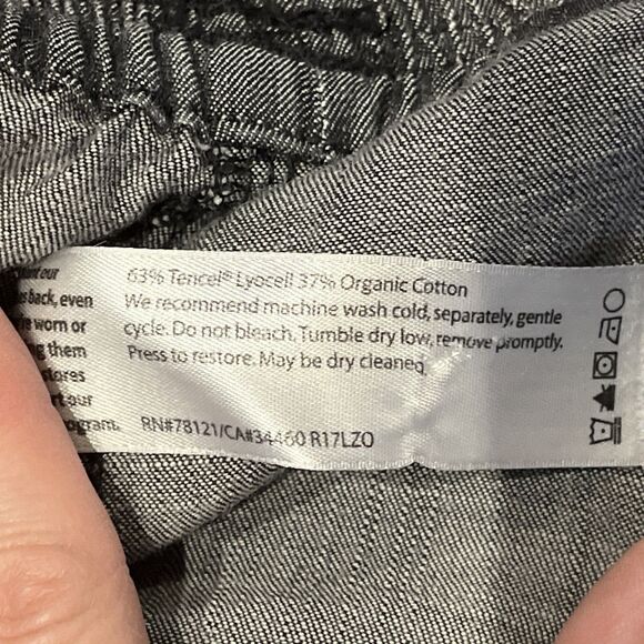 EILEEN FISHER Pants size XL Tencel Trouser Slacks Capris Cropped Tapered Grey - Picture 7 of 7